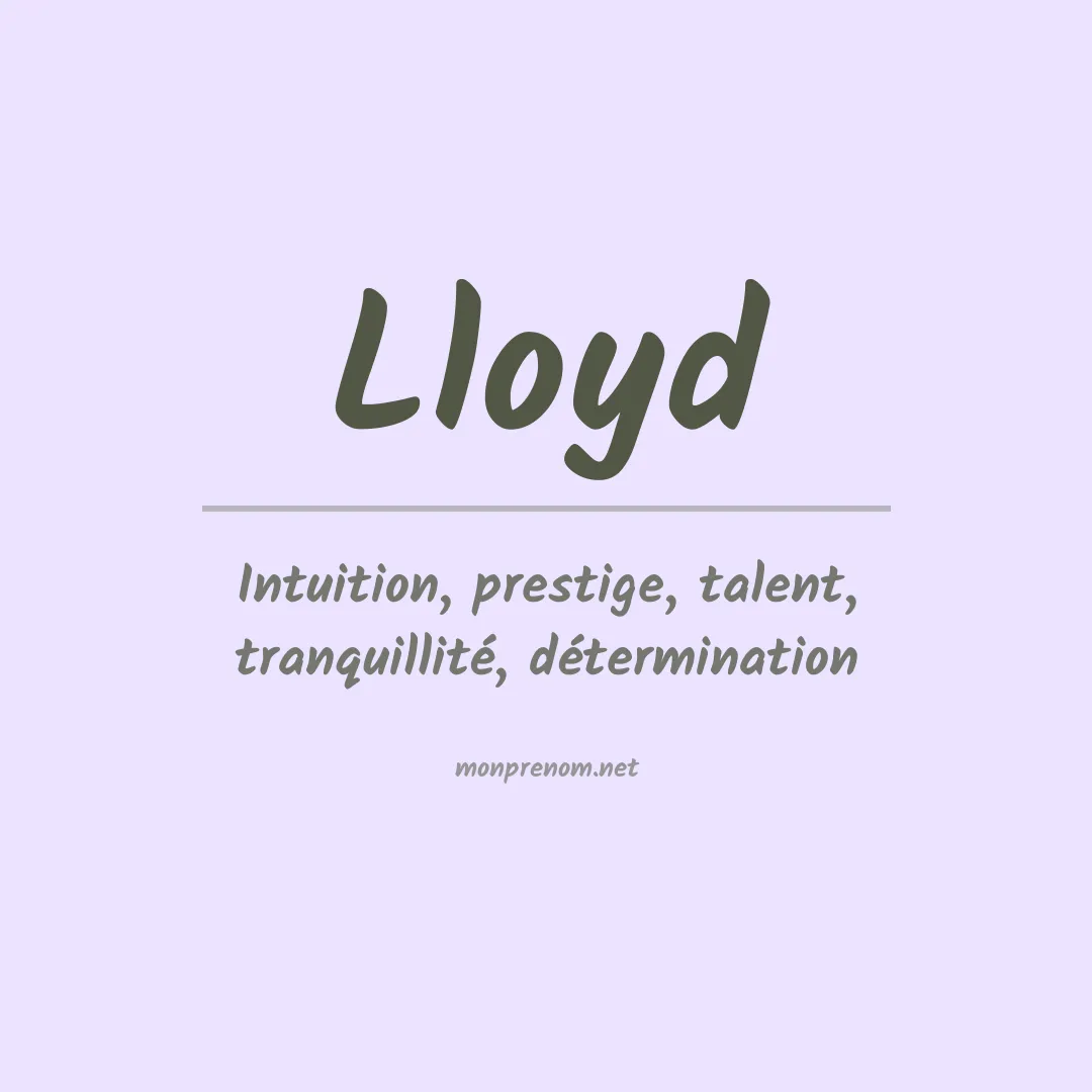Prénom Lloyd