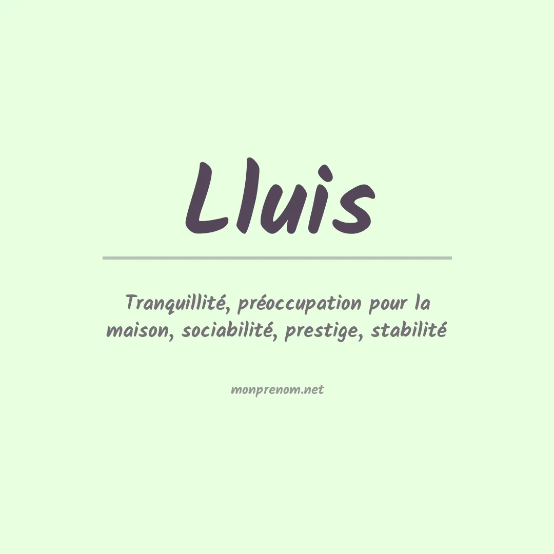 Prénom Lluis