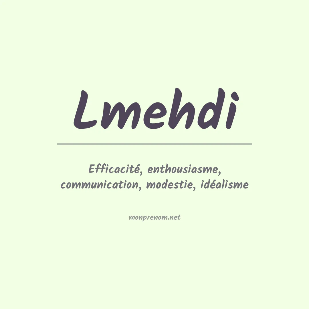 Prénom Lmehdi
