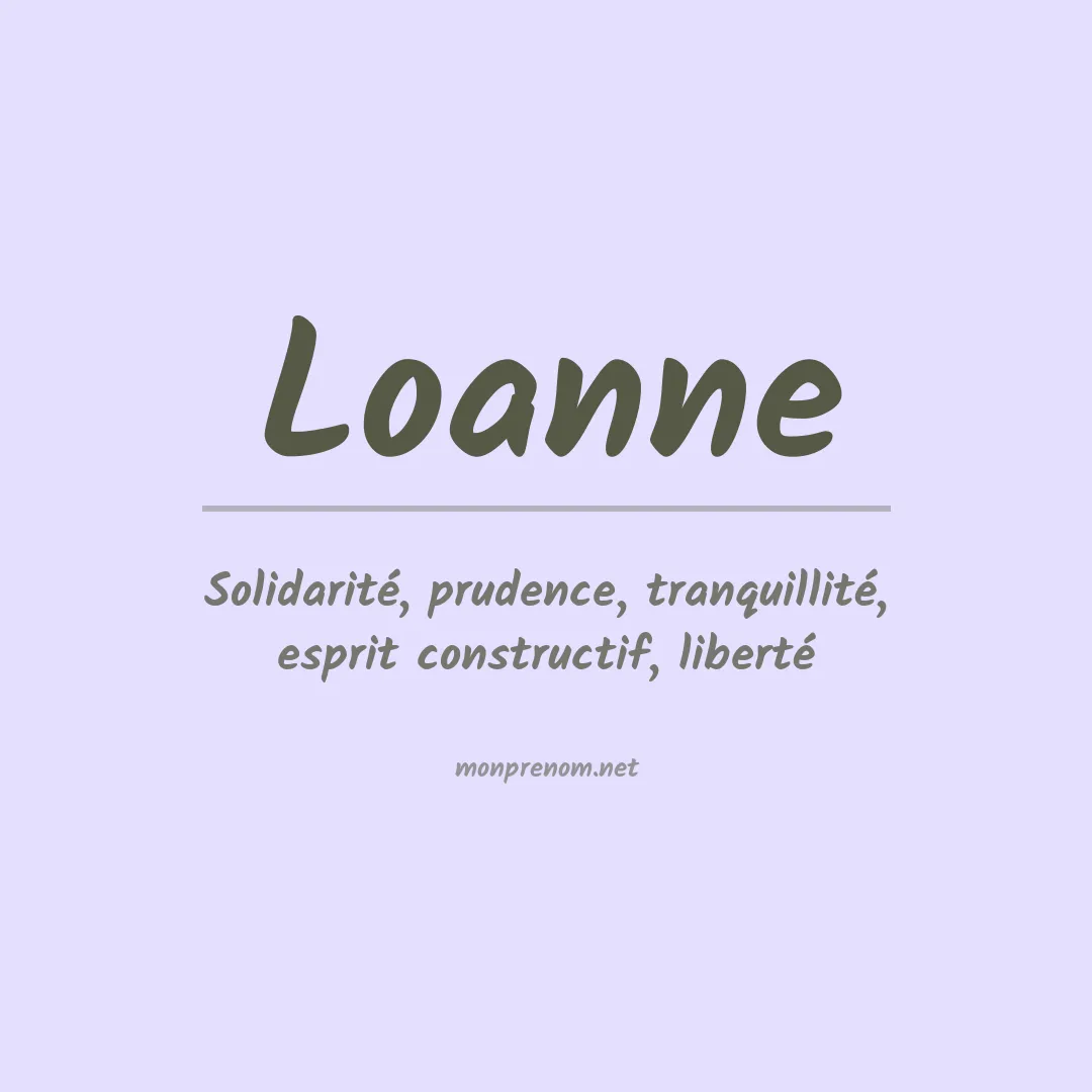 Prénom Loanne