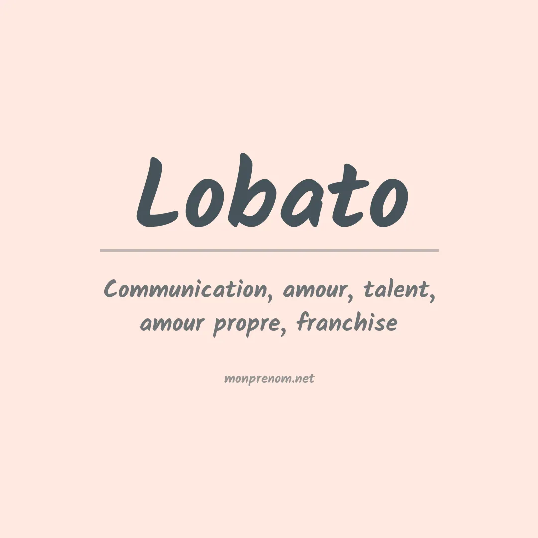Prénom Lobato