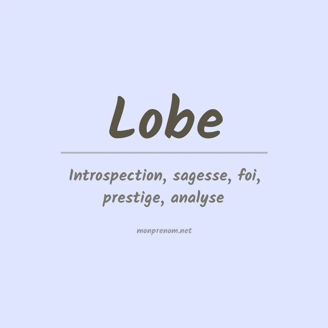 Prénom Lobe