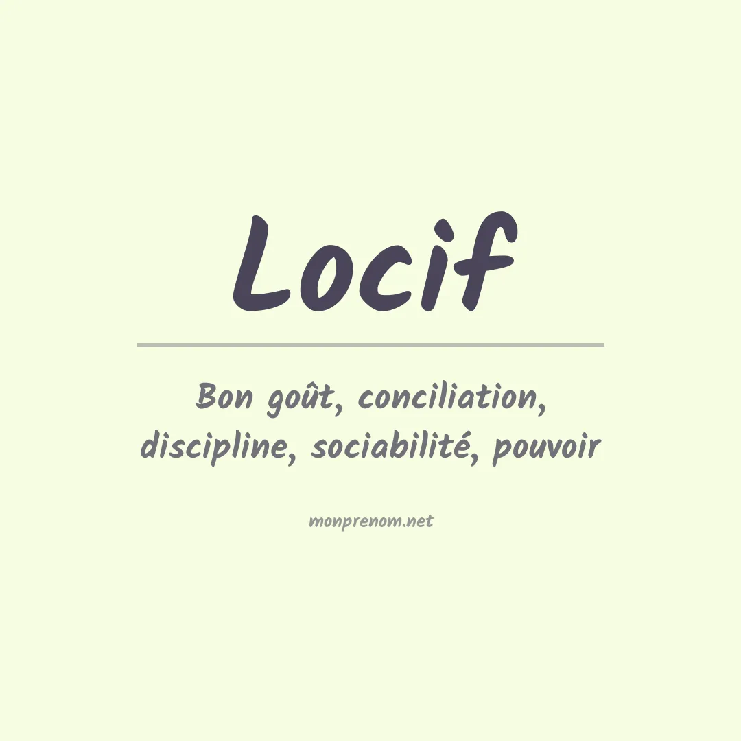 Signification du prénom Locif