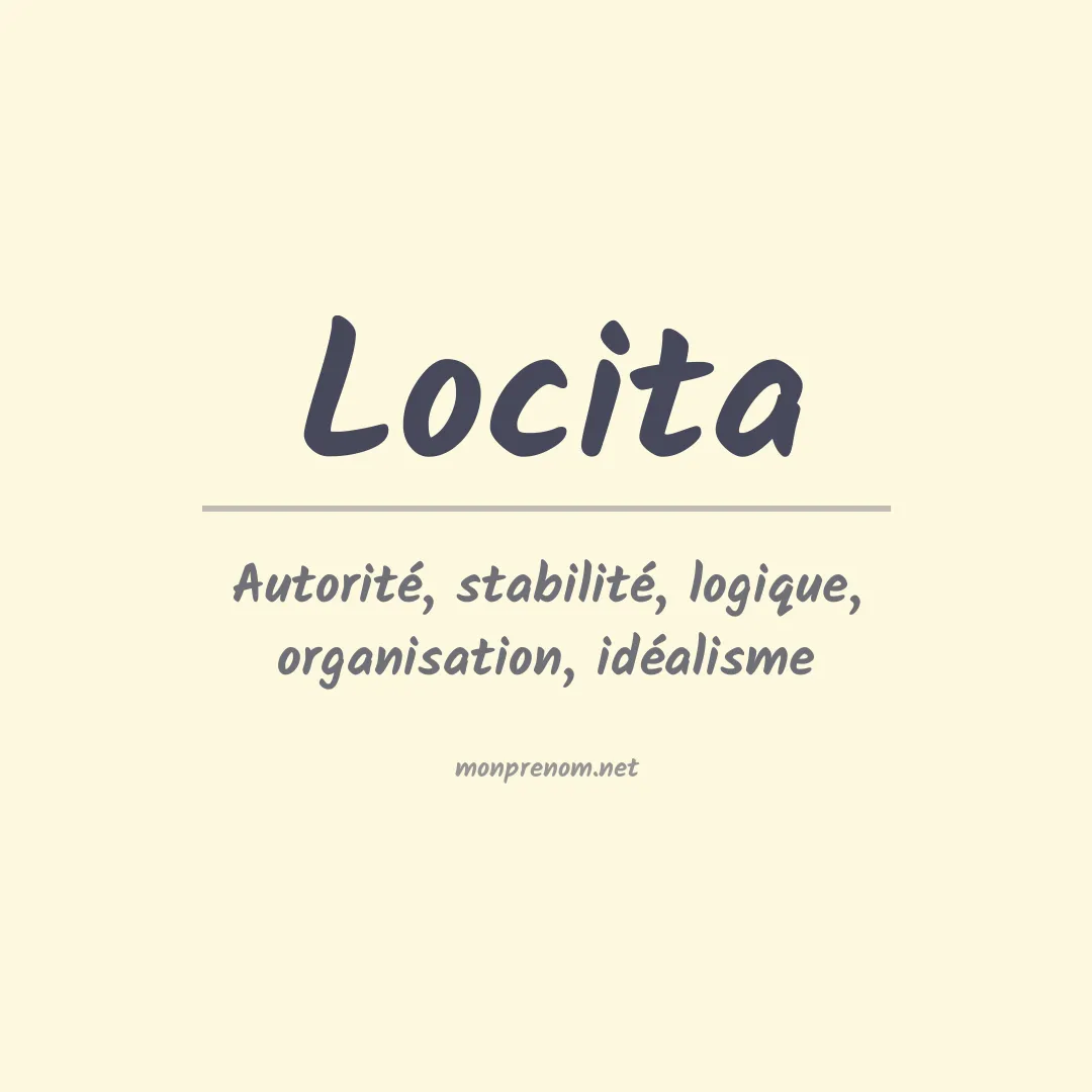 Signification du prénom Locita