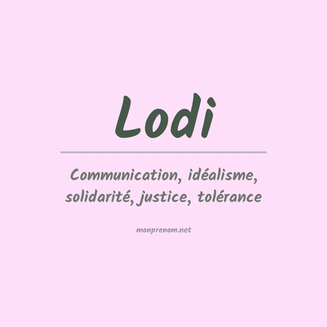 Prénom Lodi