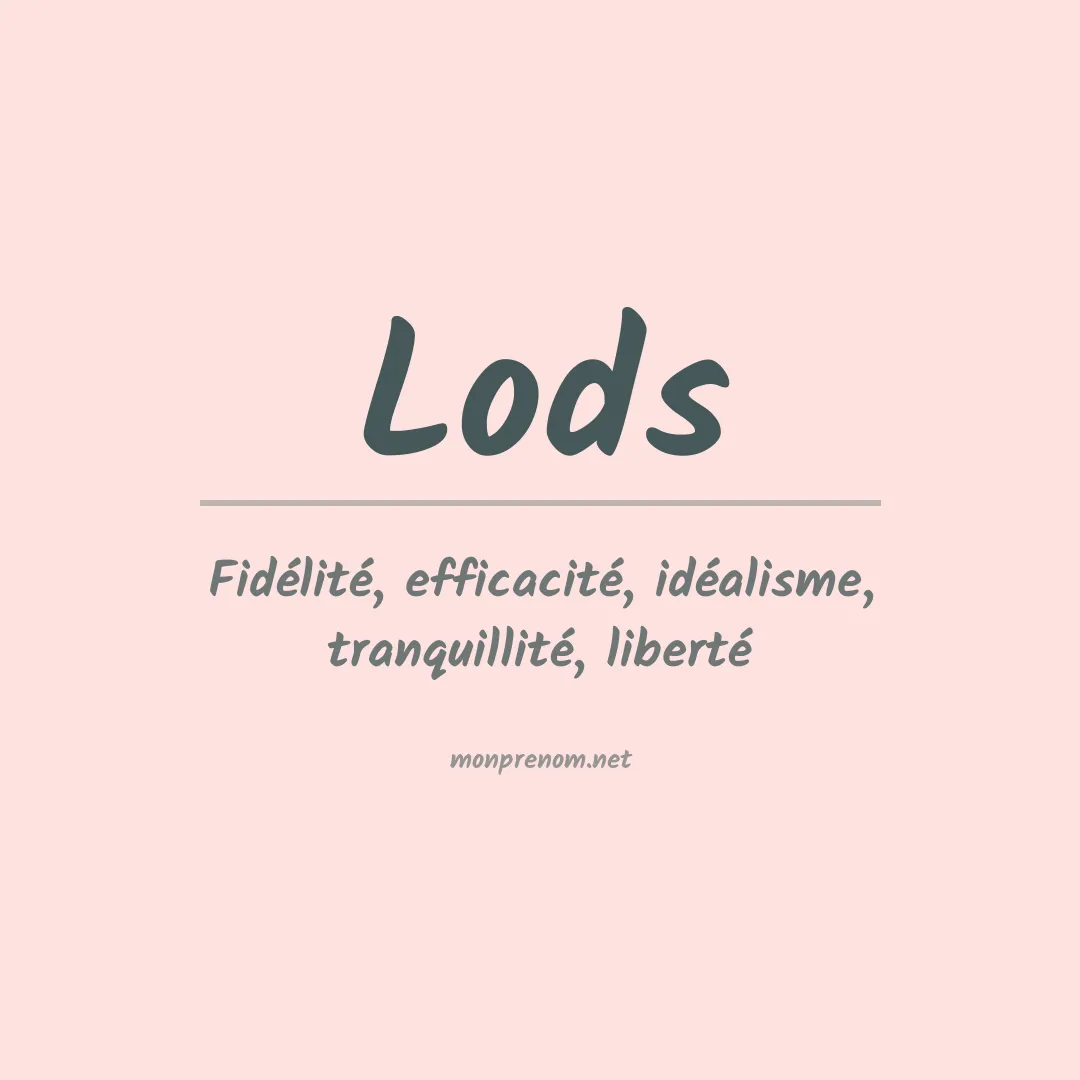 Signification du prénom Lods