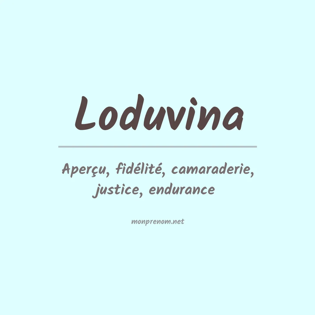 Signification du prénom Loduvina