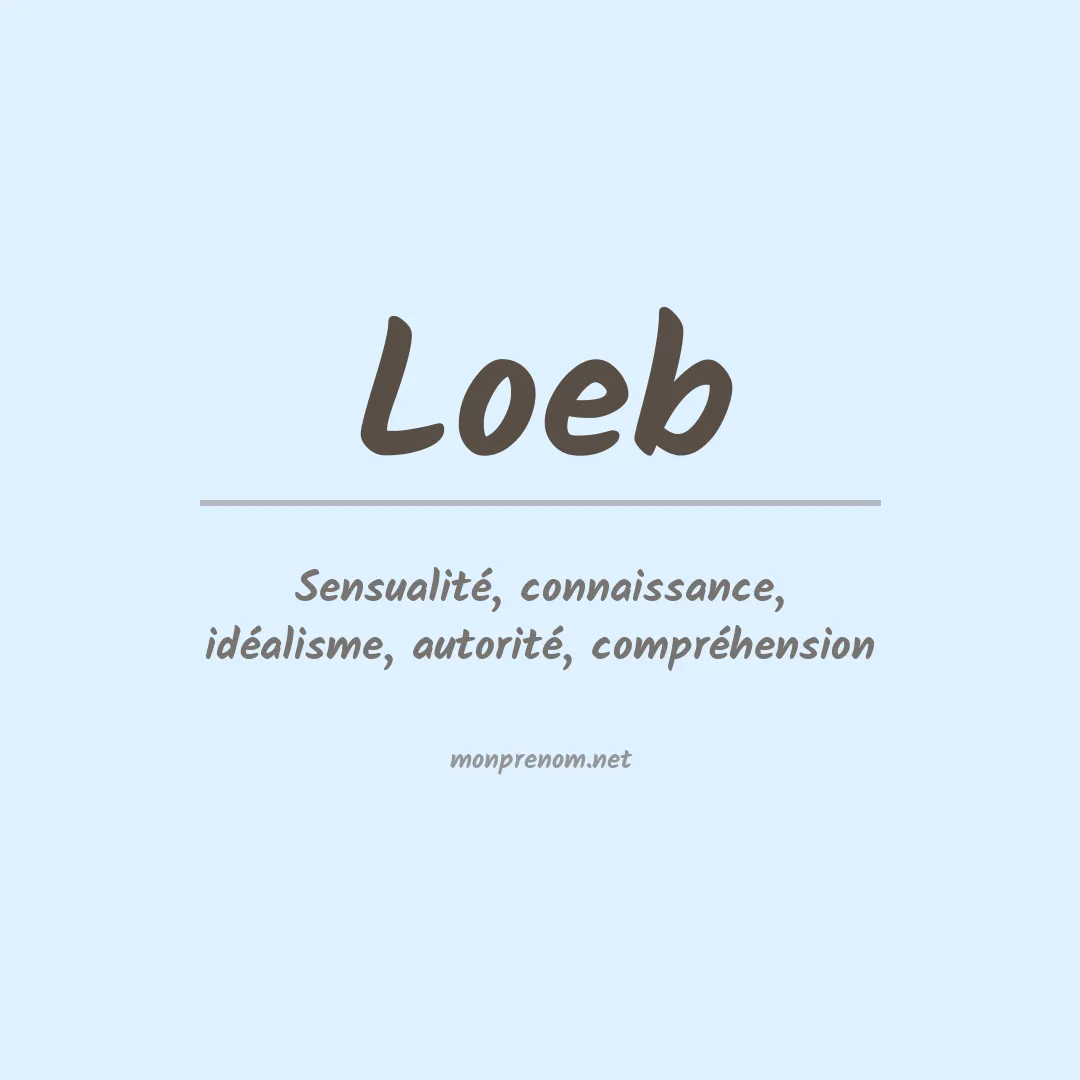 Prénom Loeb