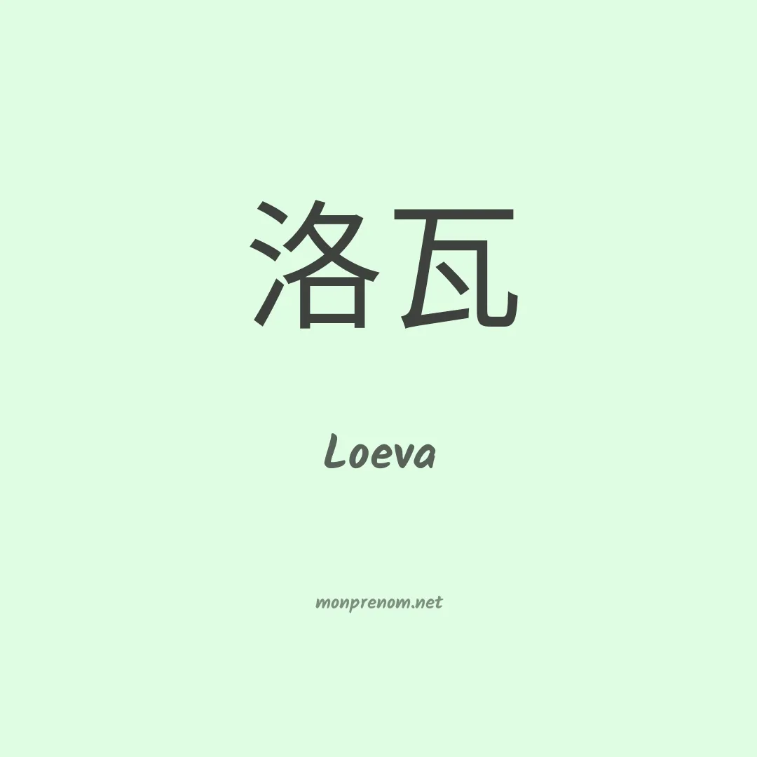 Loeva en chinois