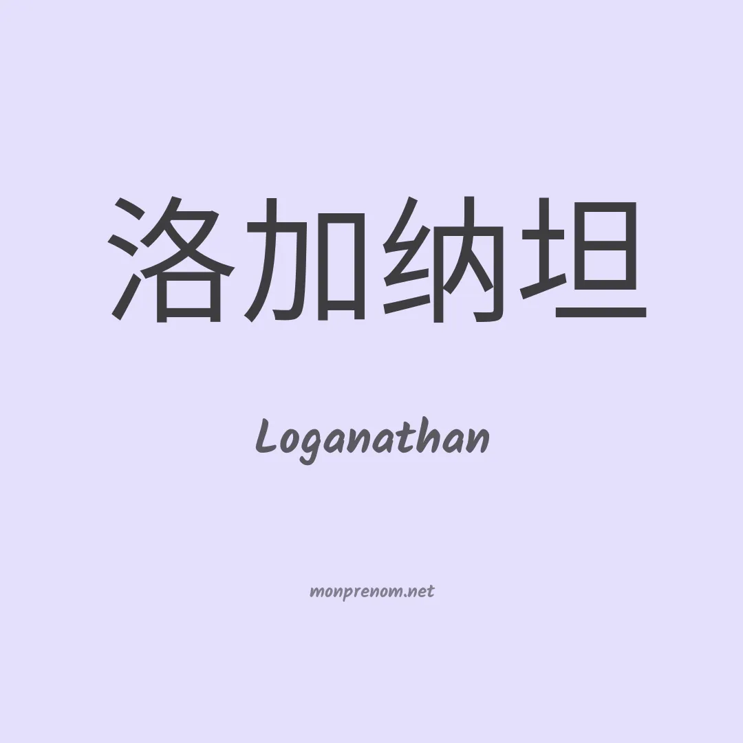 Loganathan en chinois