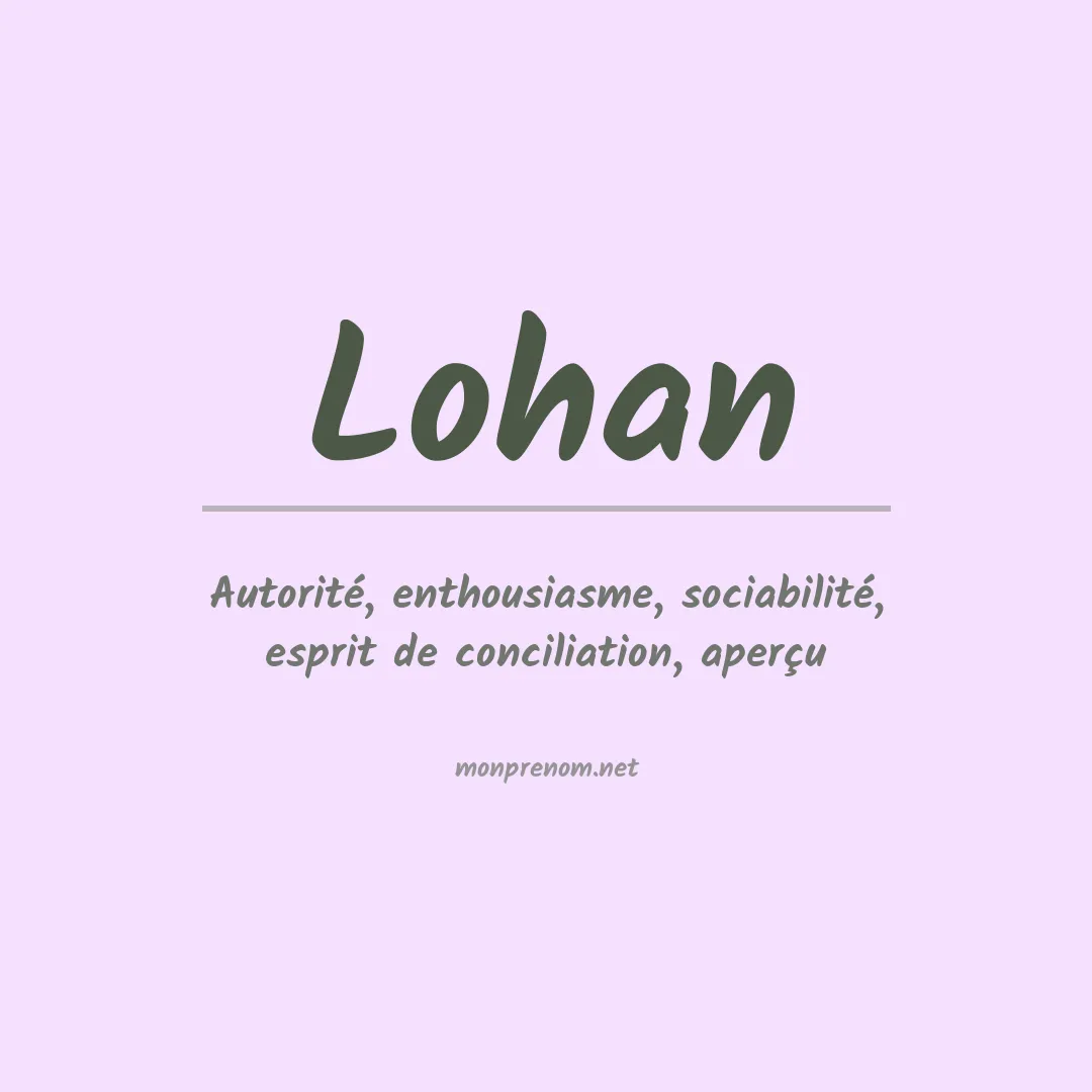 Prénom Lohan