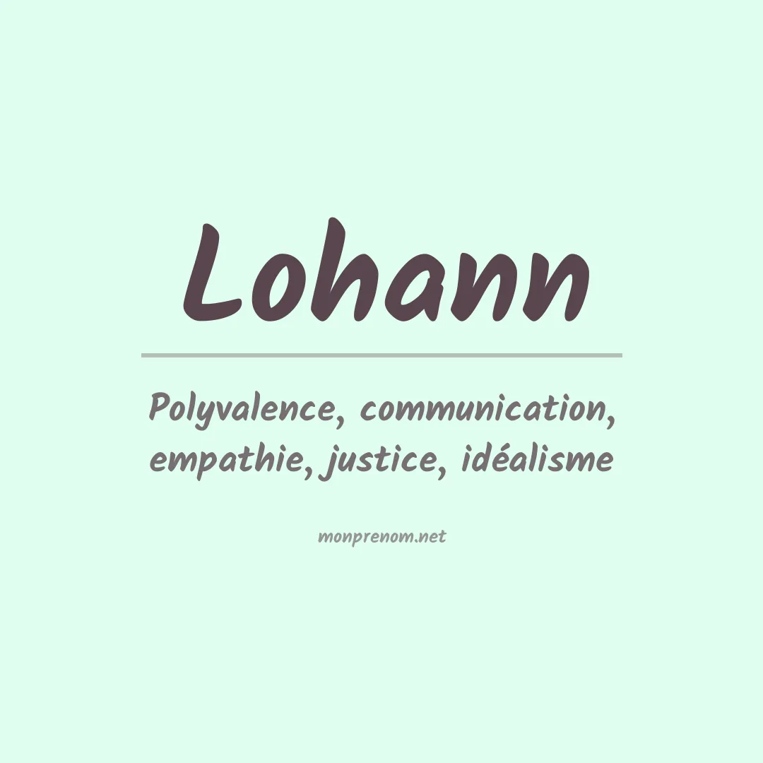 Prénom Lohann