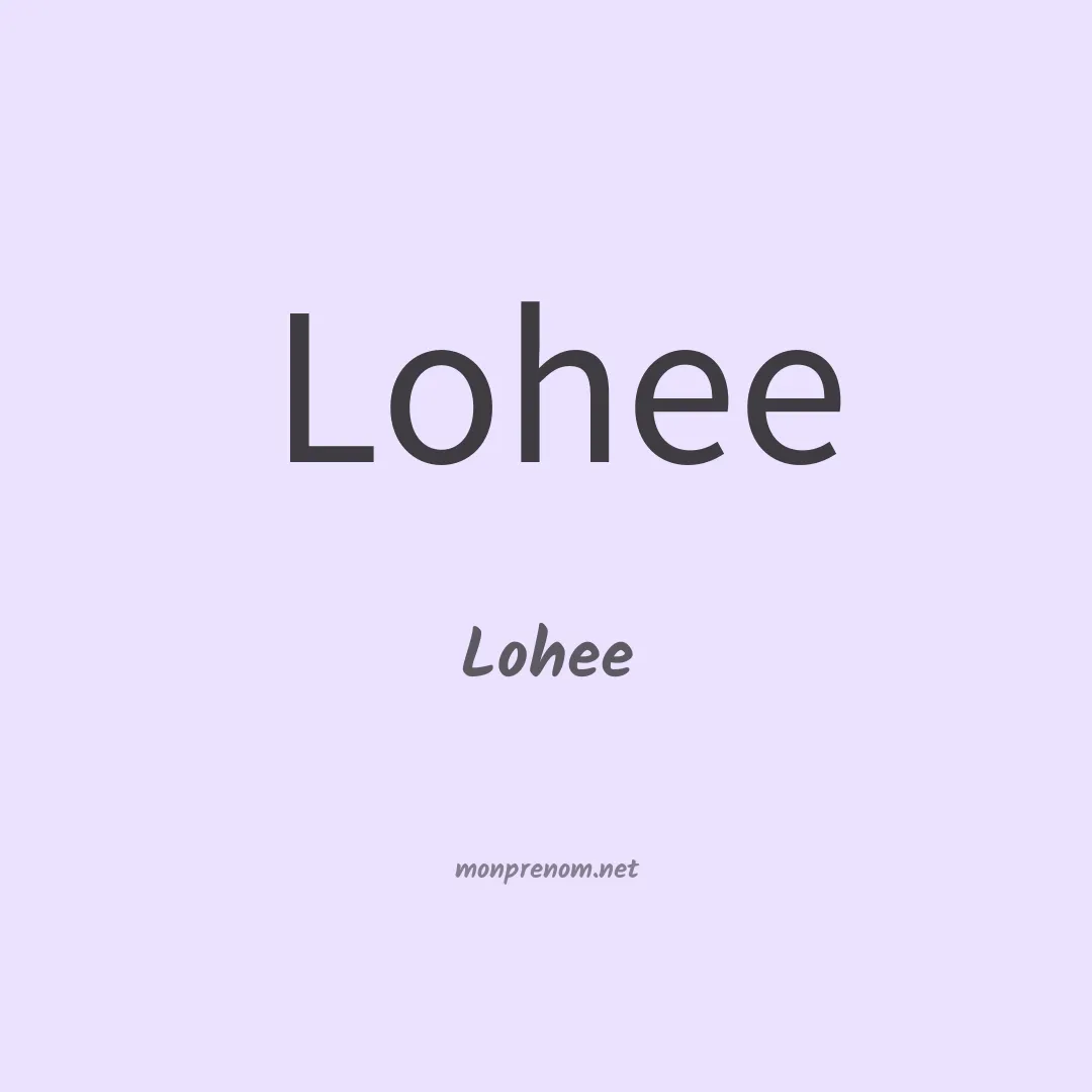 Lohee en chinois