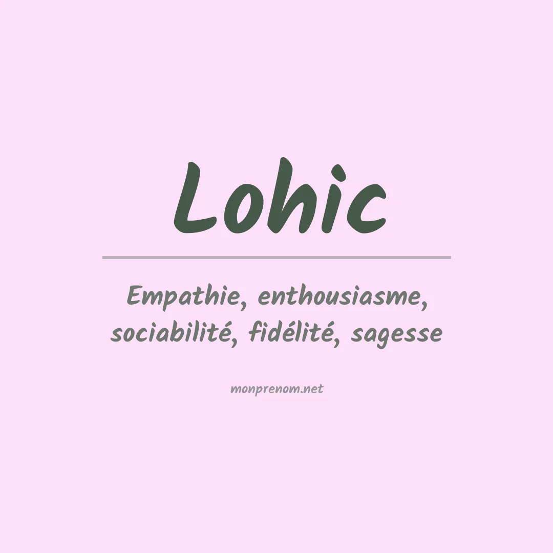 Prénom Lohic