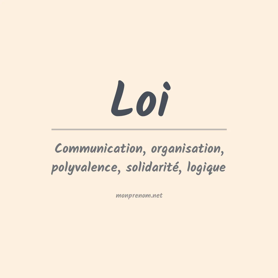 Prénom Loi