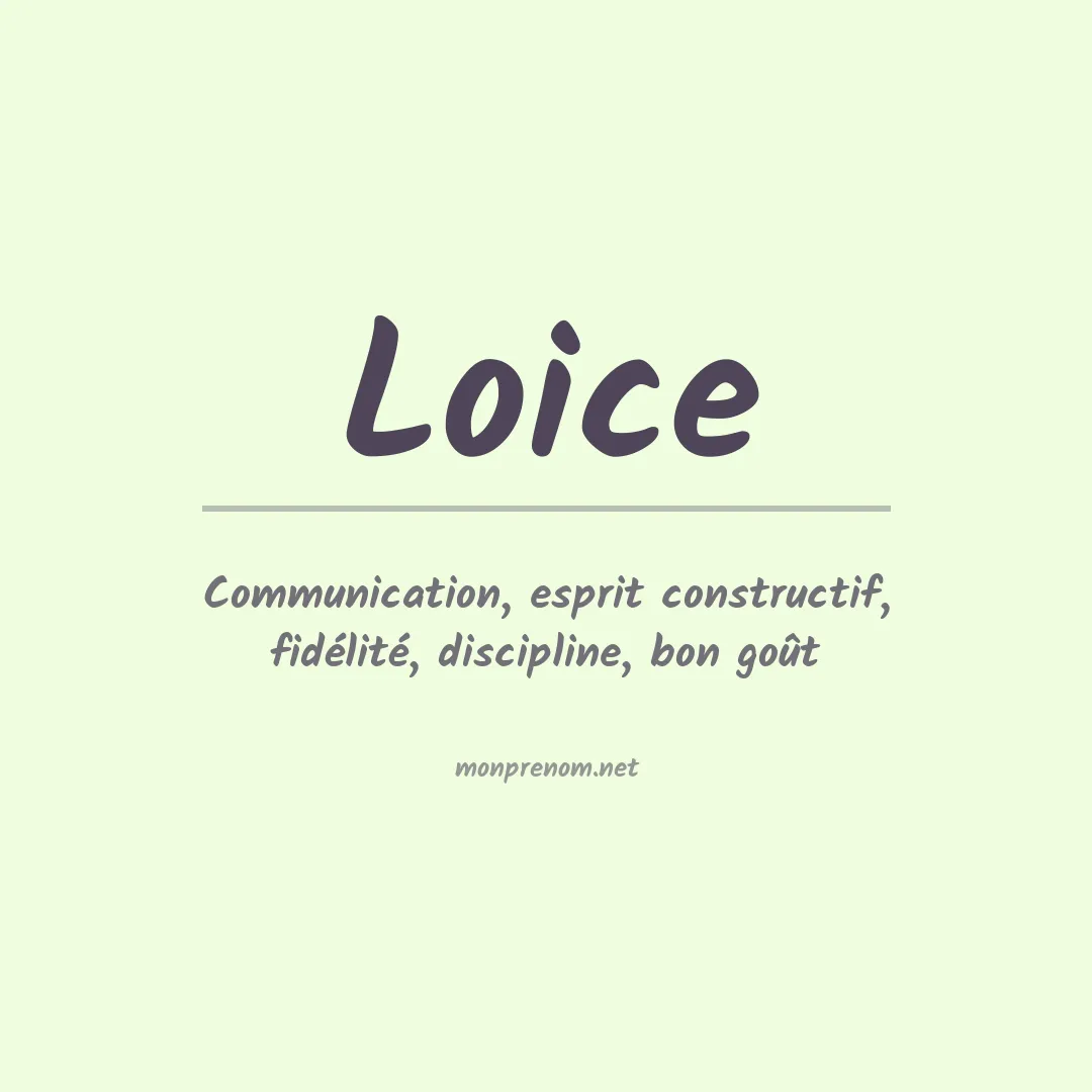 Prénom Loice