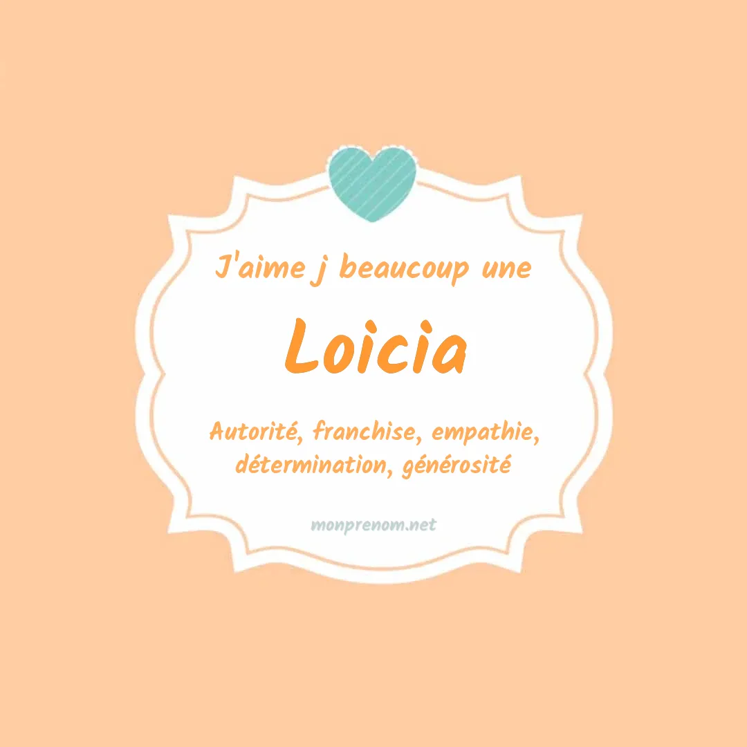 J'aime beaucoup Loicia