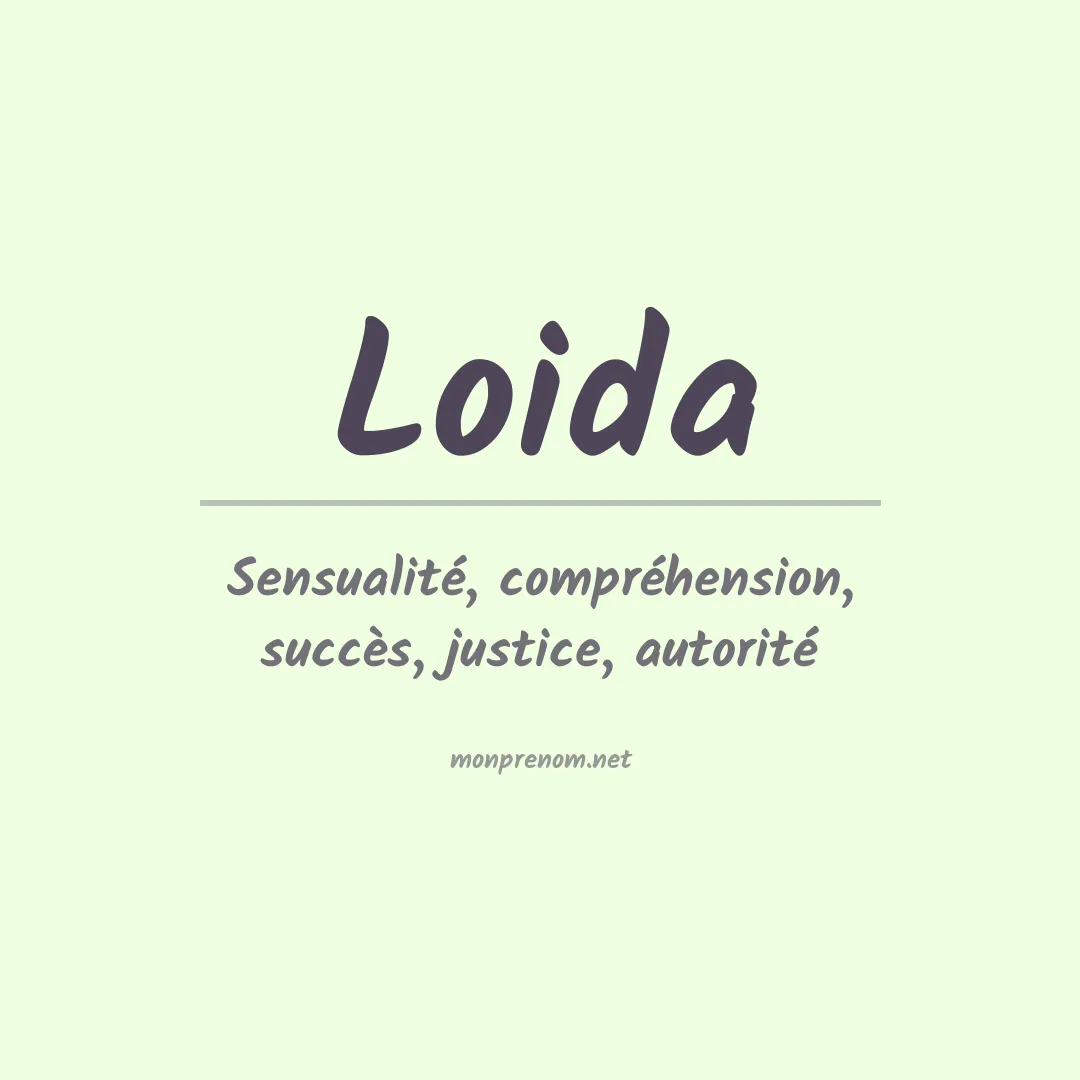 Signification du prénom Loida