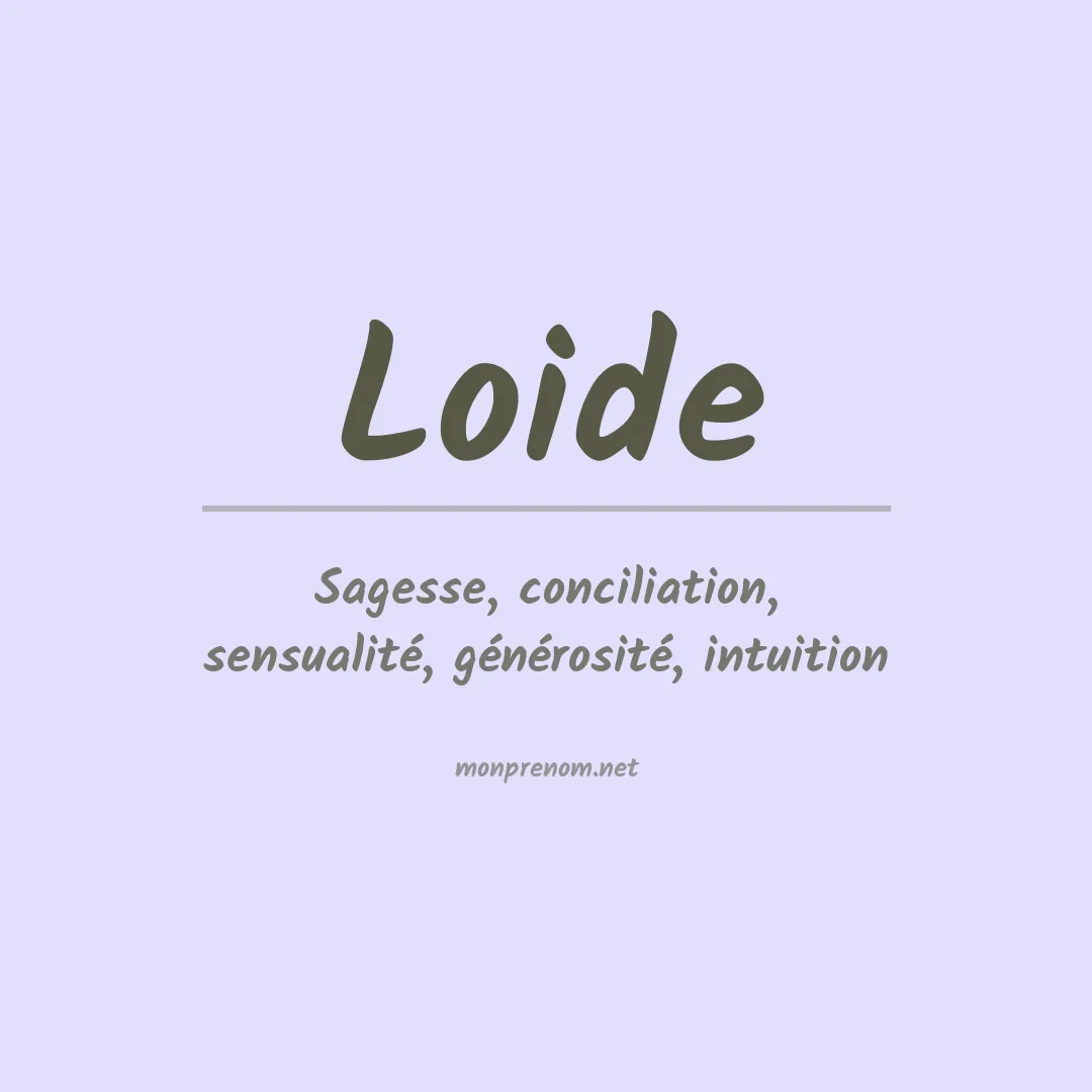 Prénom Loide