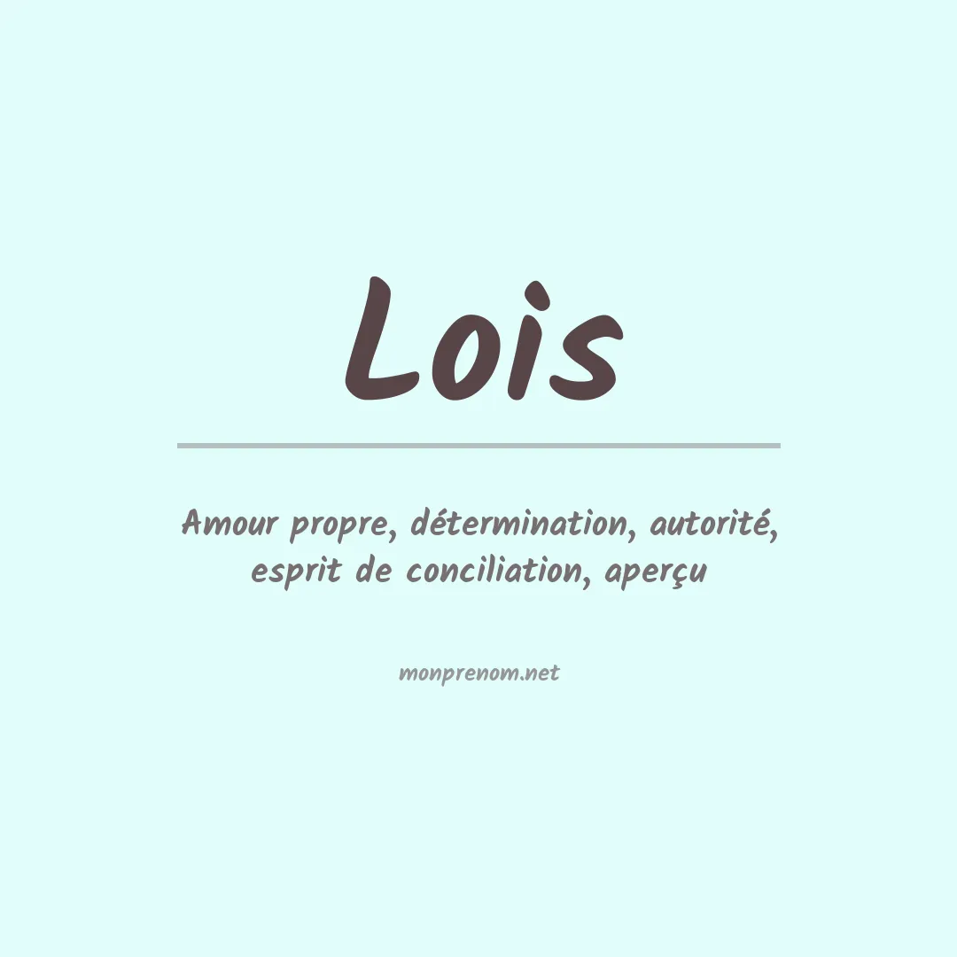 Prénom Lois