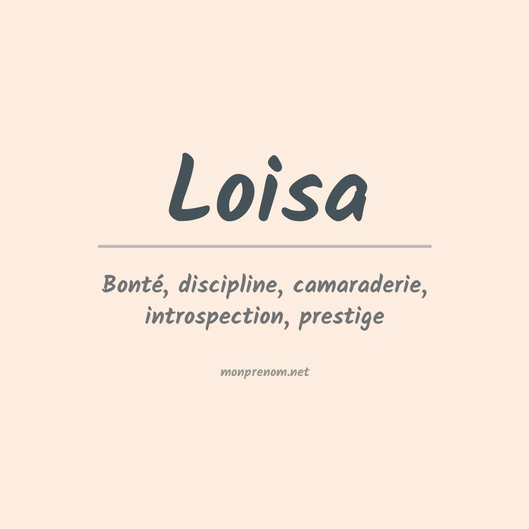 Prénom Loisa