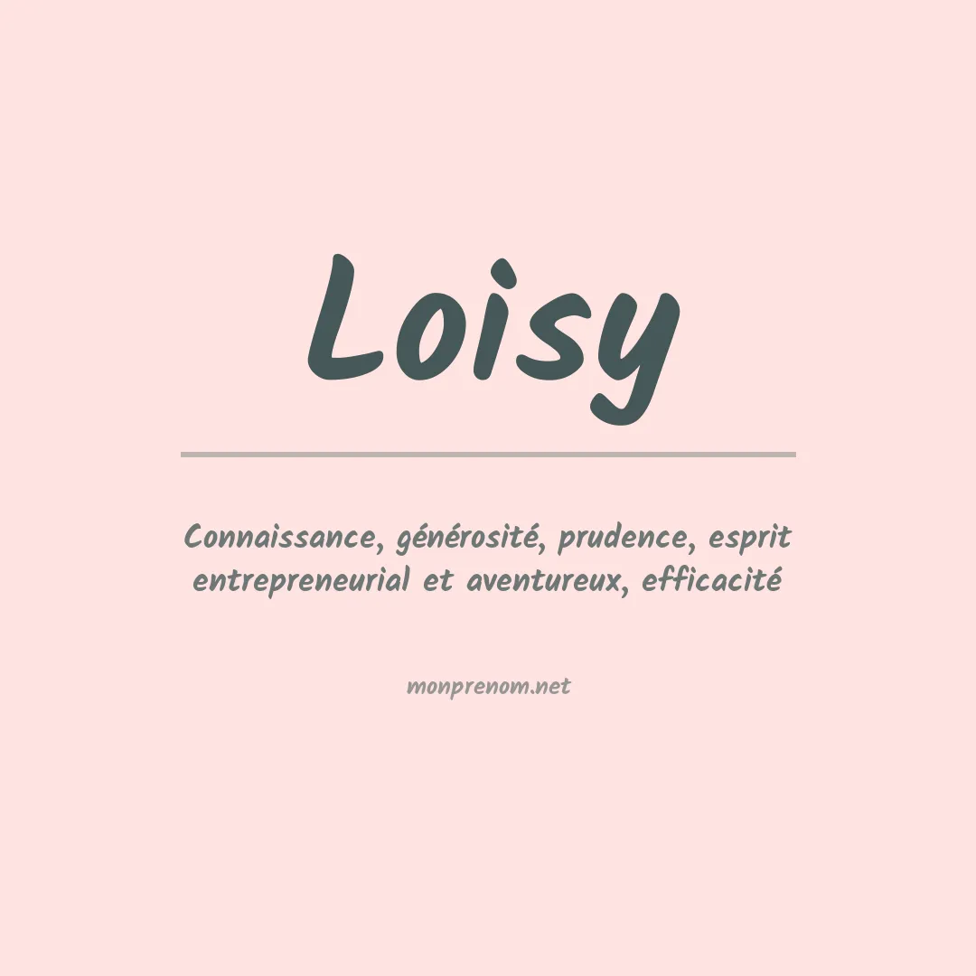 Prénom Loisy