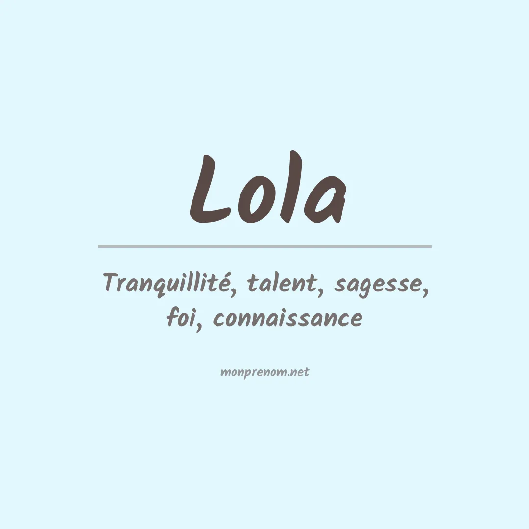 Prénom Lola