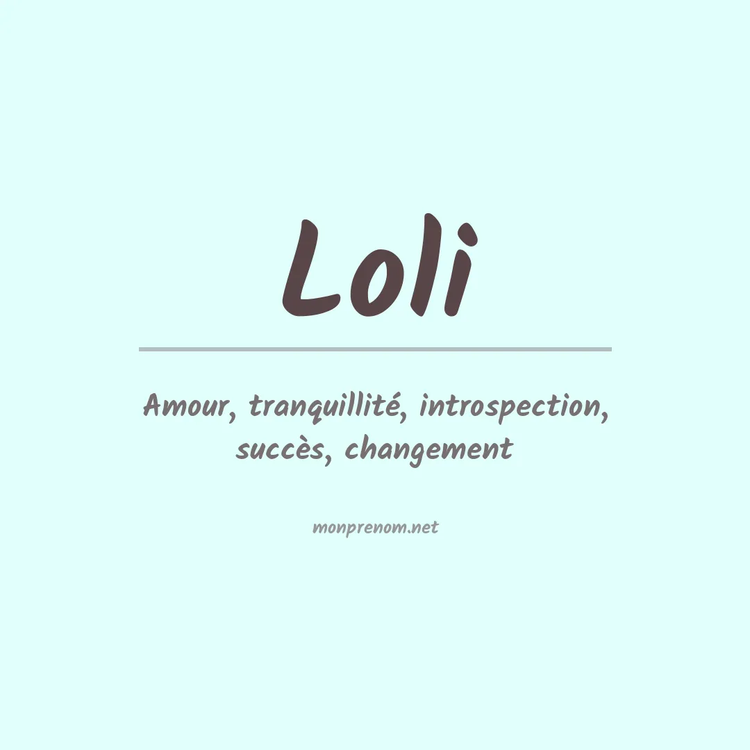 Prénom Loli