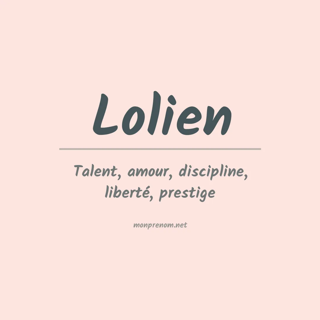 Signification du prénom Lolien