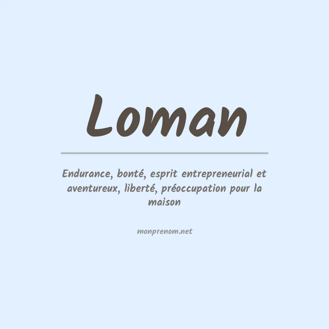 Prénom Loman