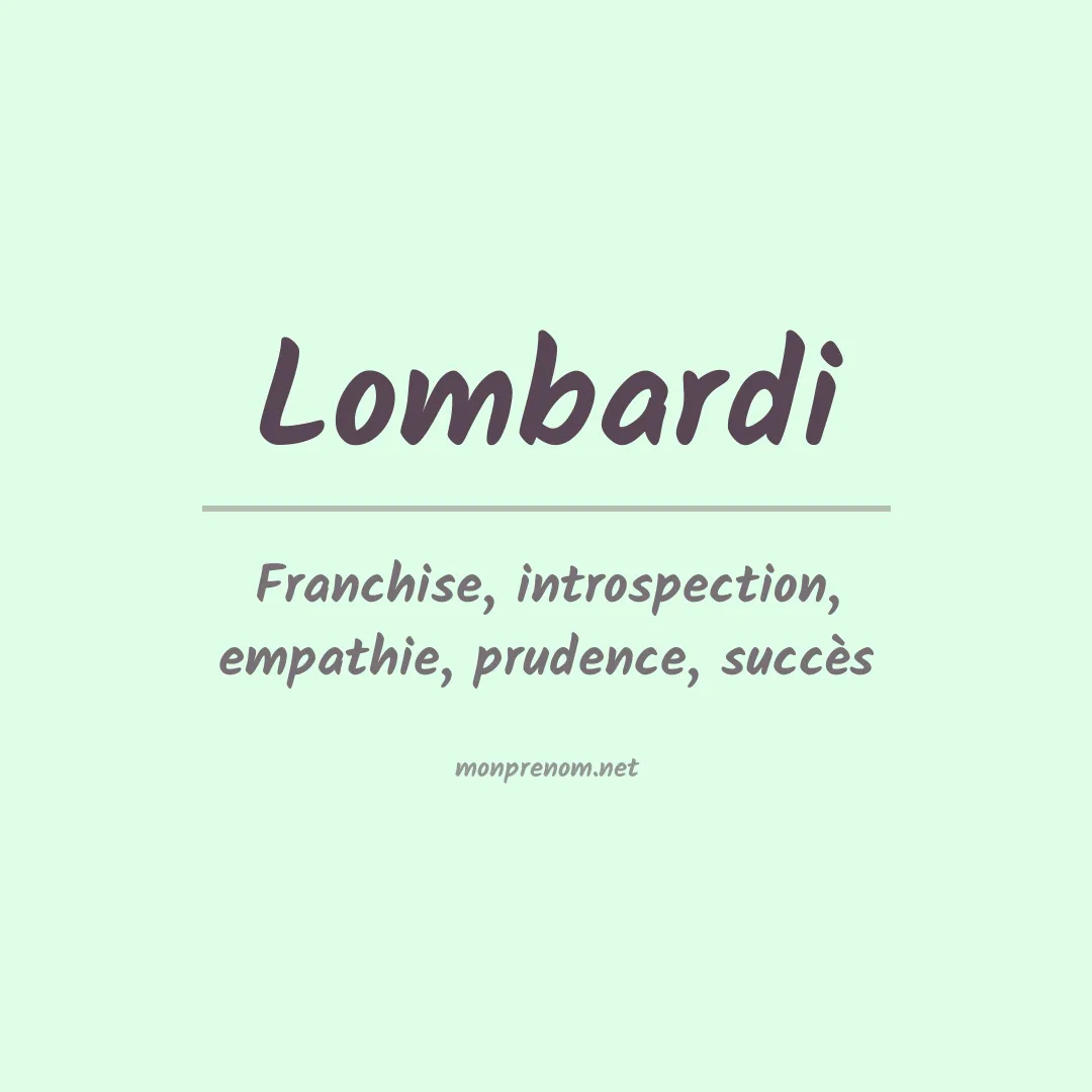 Prénom Lombardi