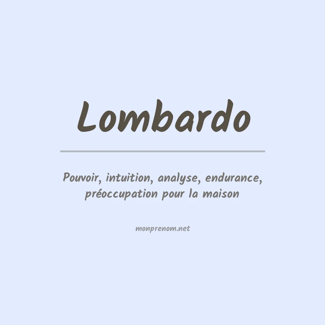 Prénom Lombardo