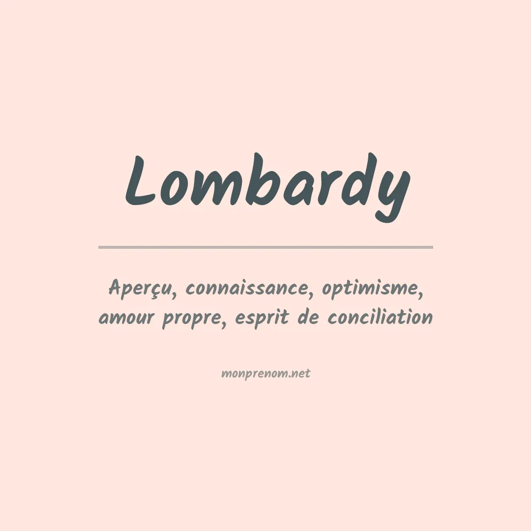Prénom Lombardy