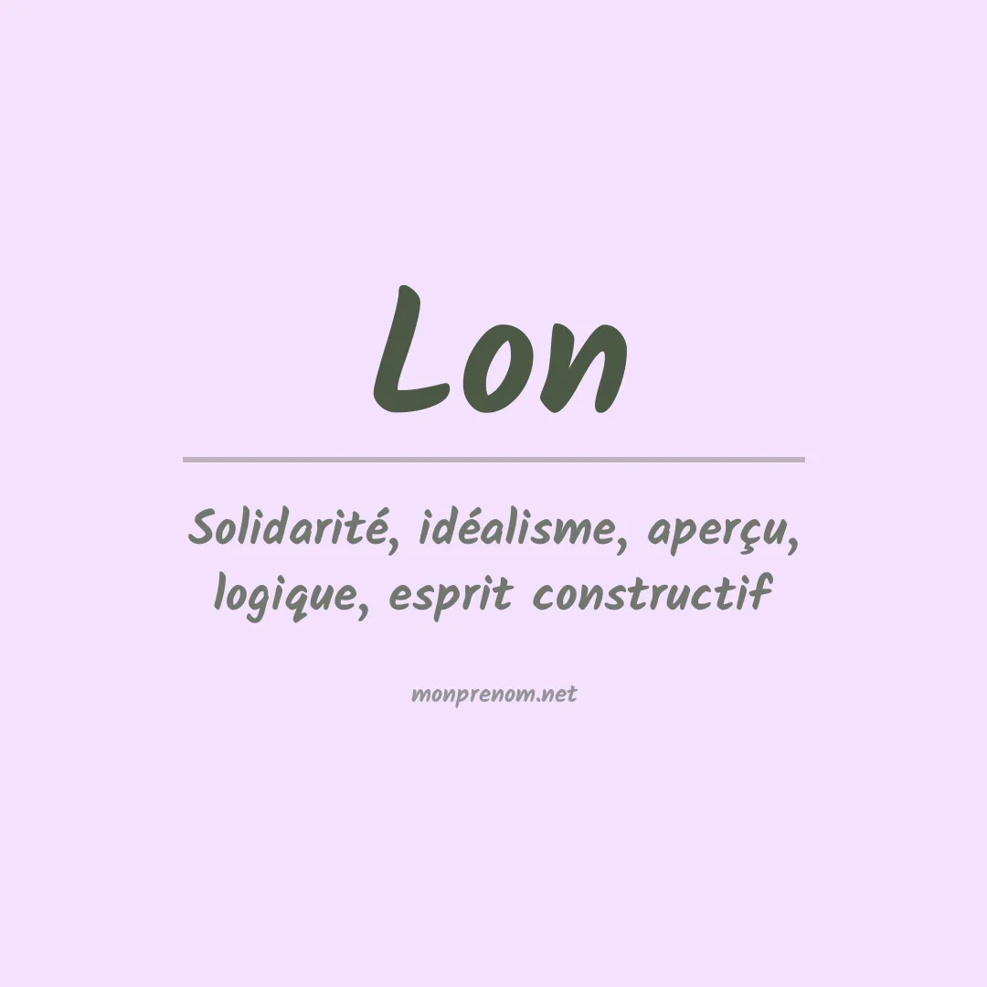 Prénom Lon