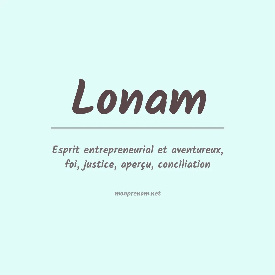 Prénom Lonam