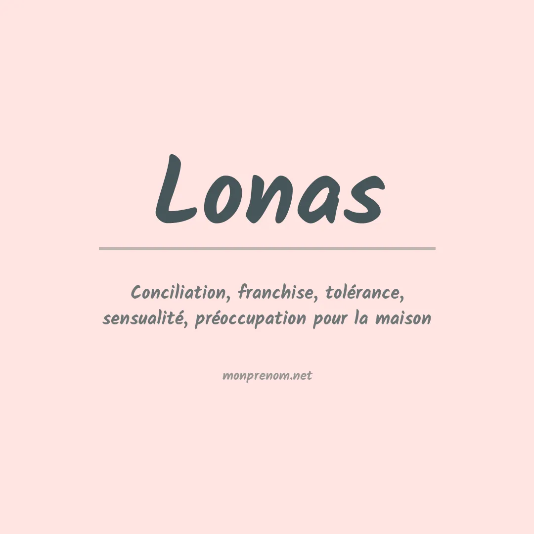 Prénom Lonas