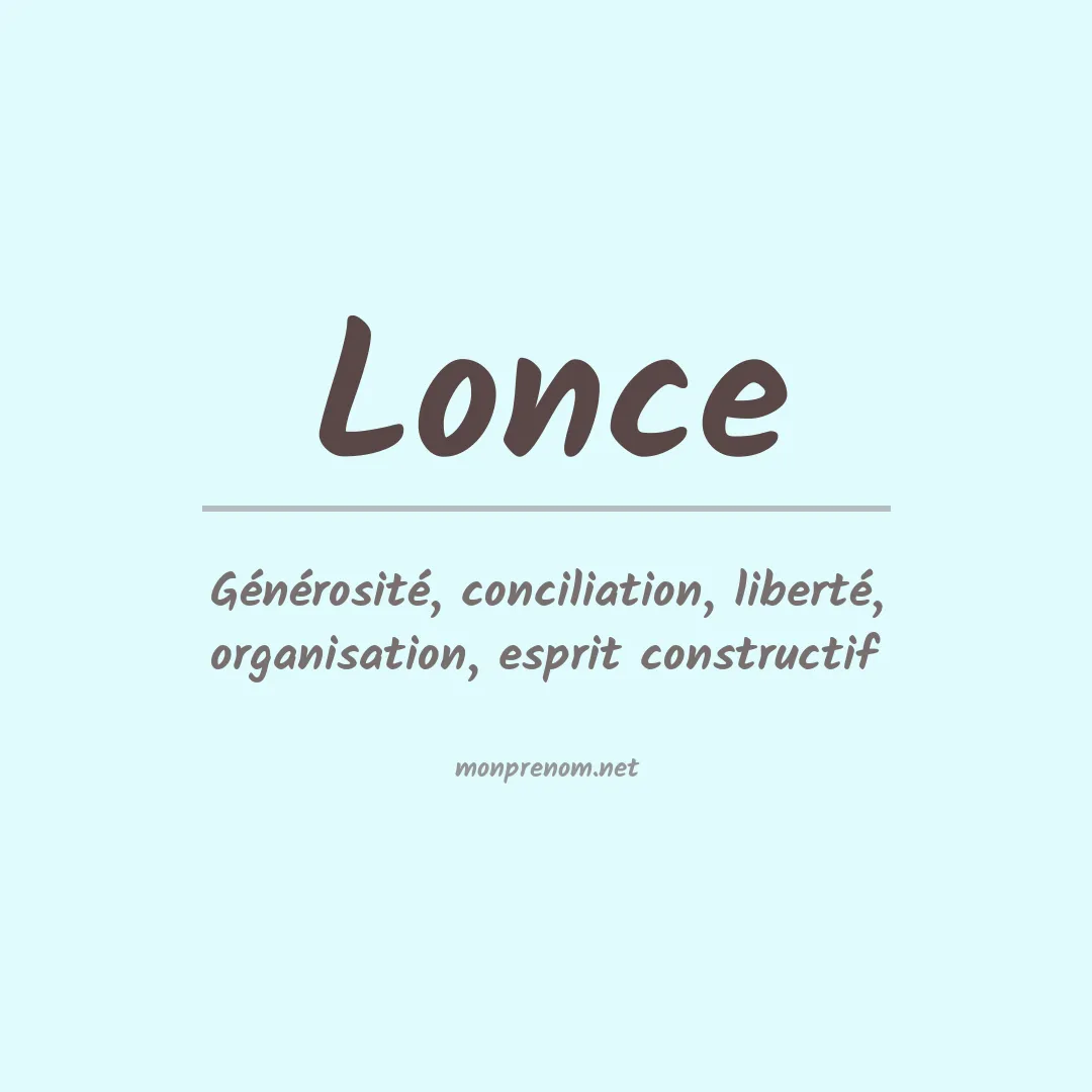 Signification du prénom Lonce