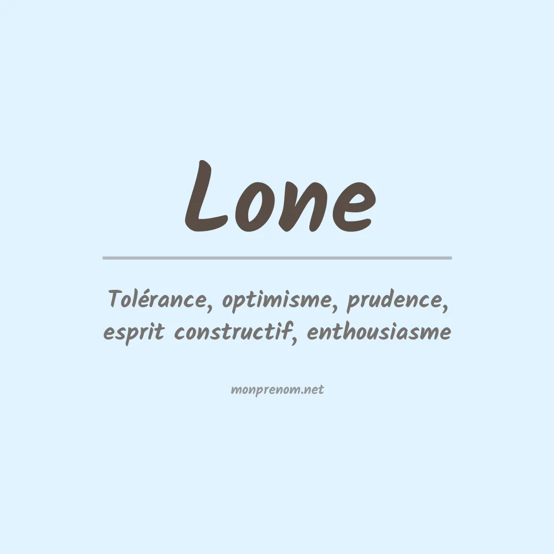 Prénom Lone