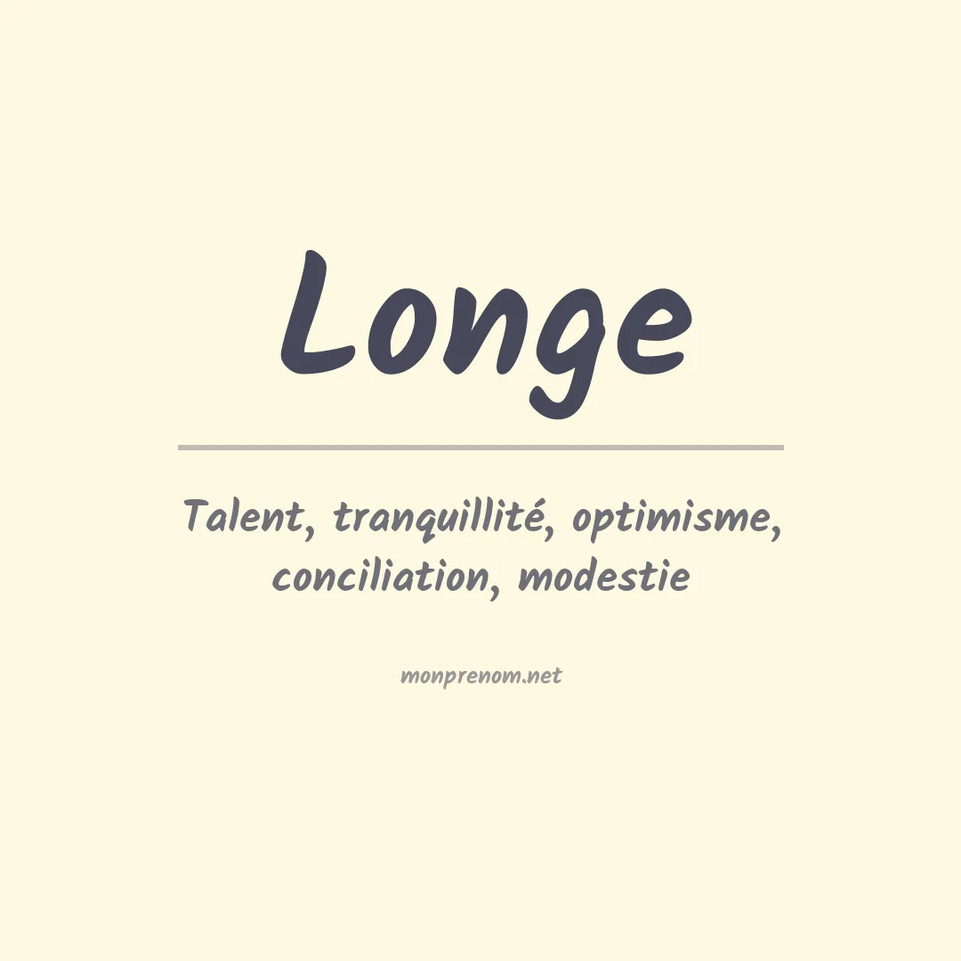 Prénom Longe