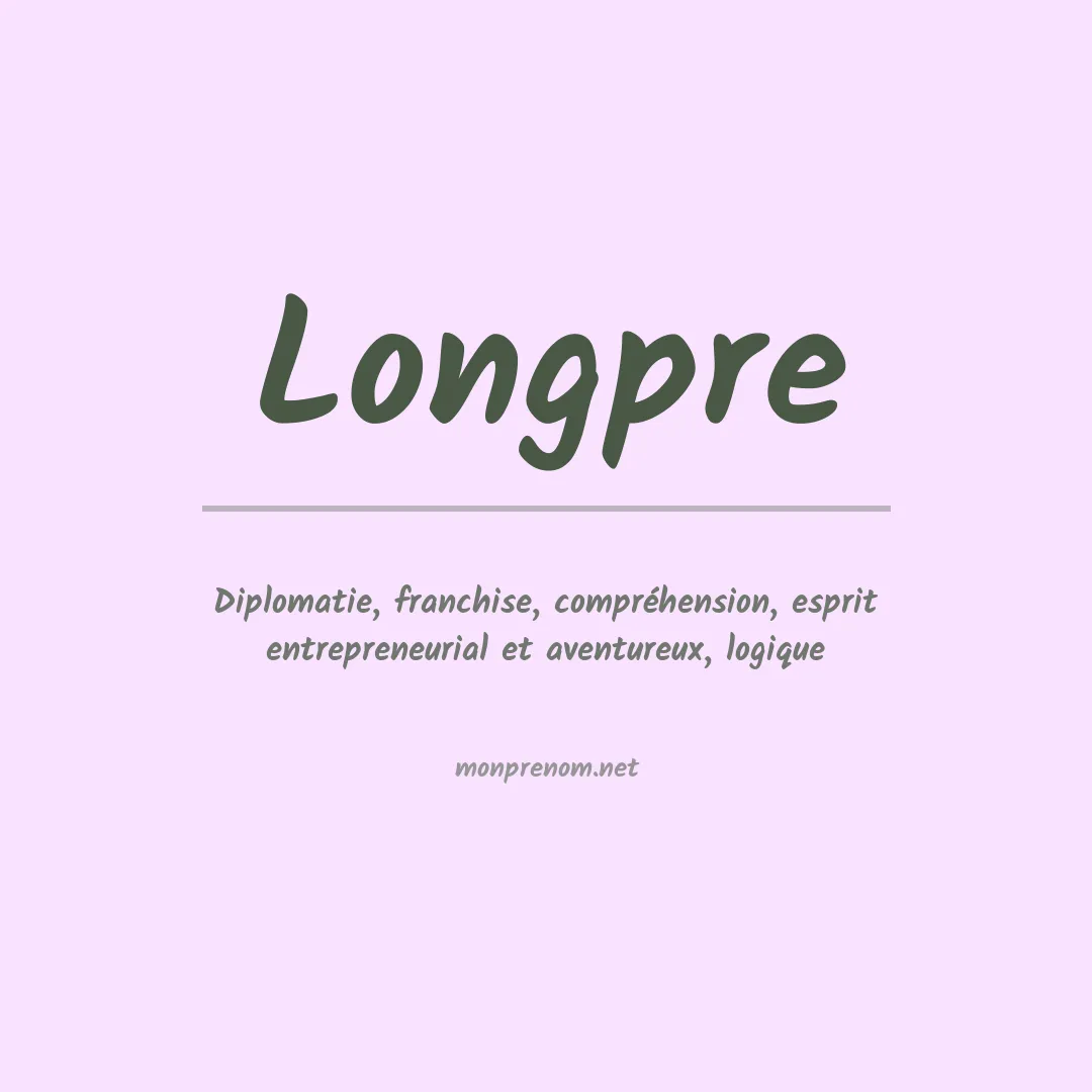Prénom Longpre