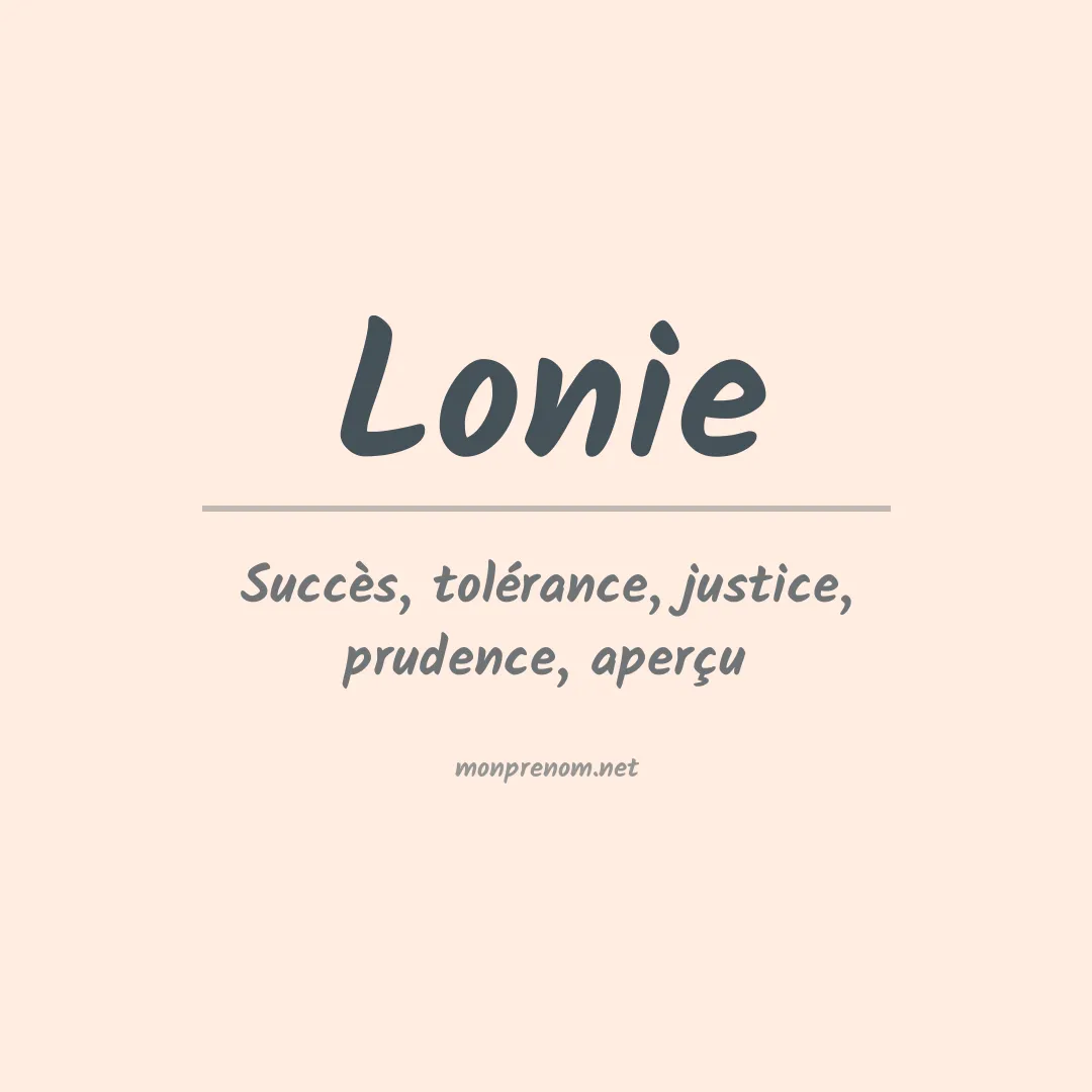 Signification du prénom Lonie