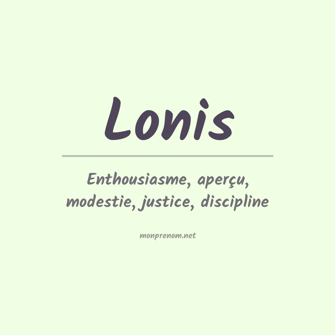 Signification du prénom Lonis