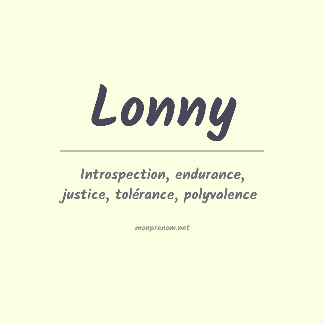 Signification du prénom Lonny
