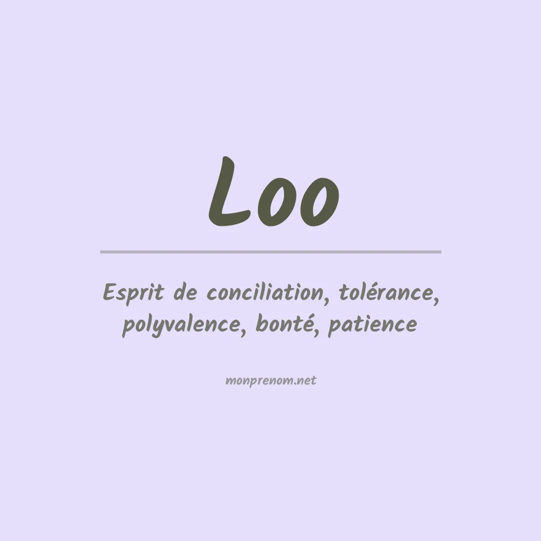 Prénom Loo