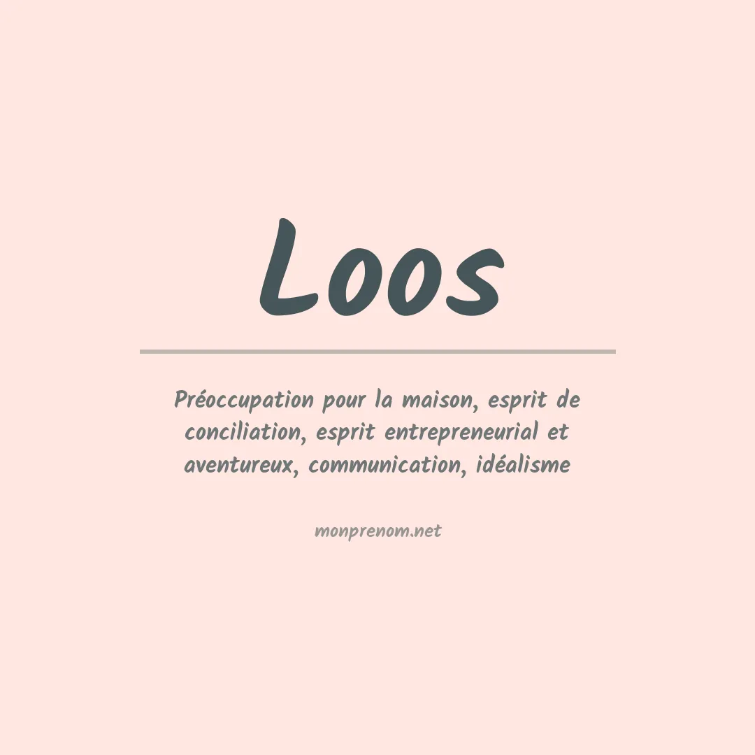 Prénom Loos