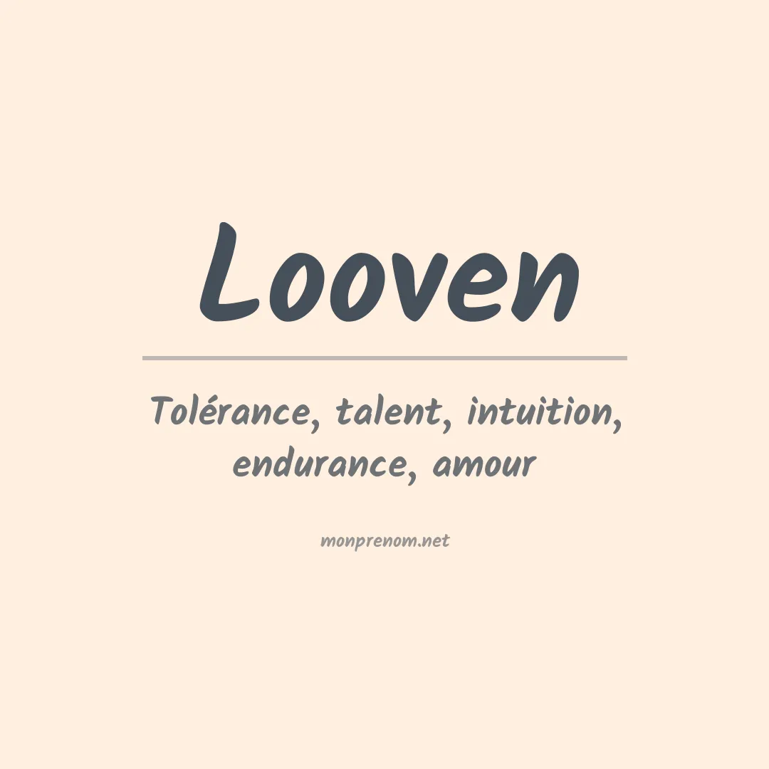 Signification du prénom Looven