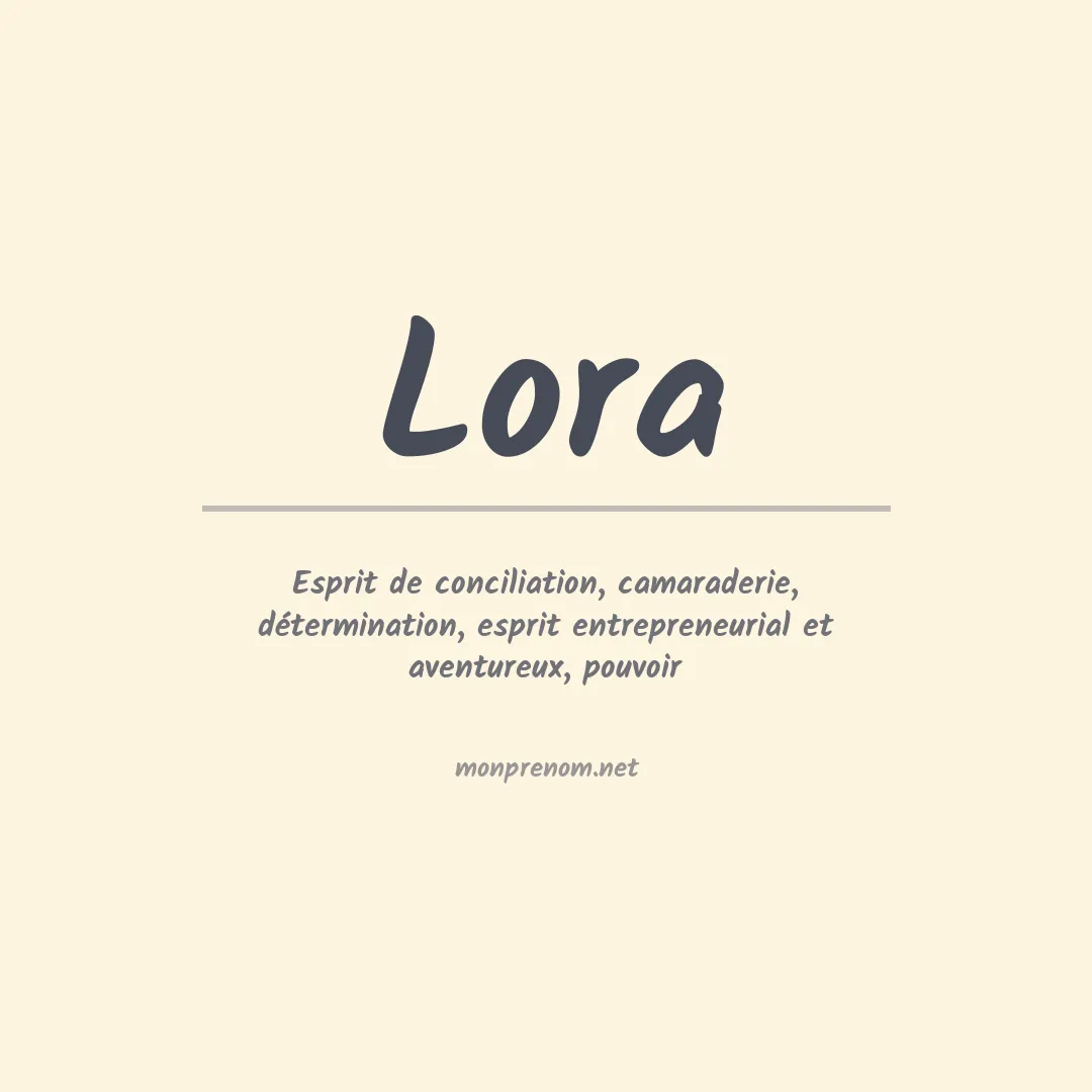 Prénom Lora