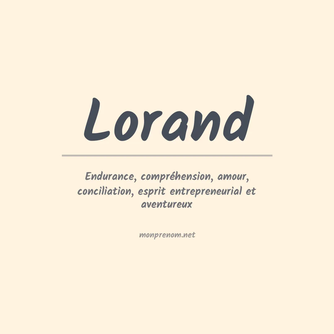 Signification du prénom Lorand