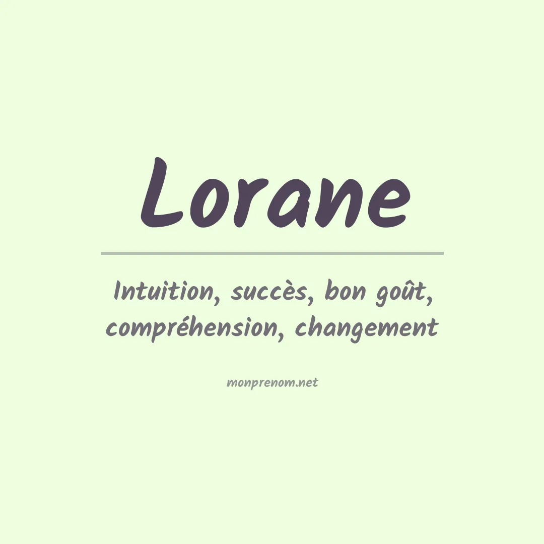 Prénom Lorane