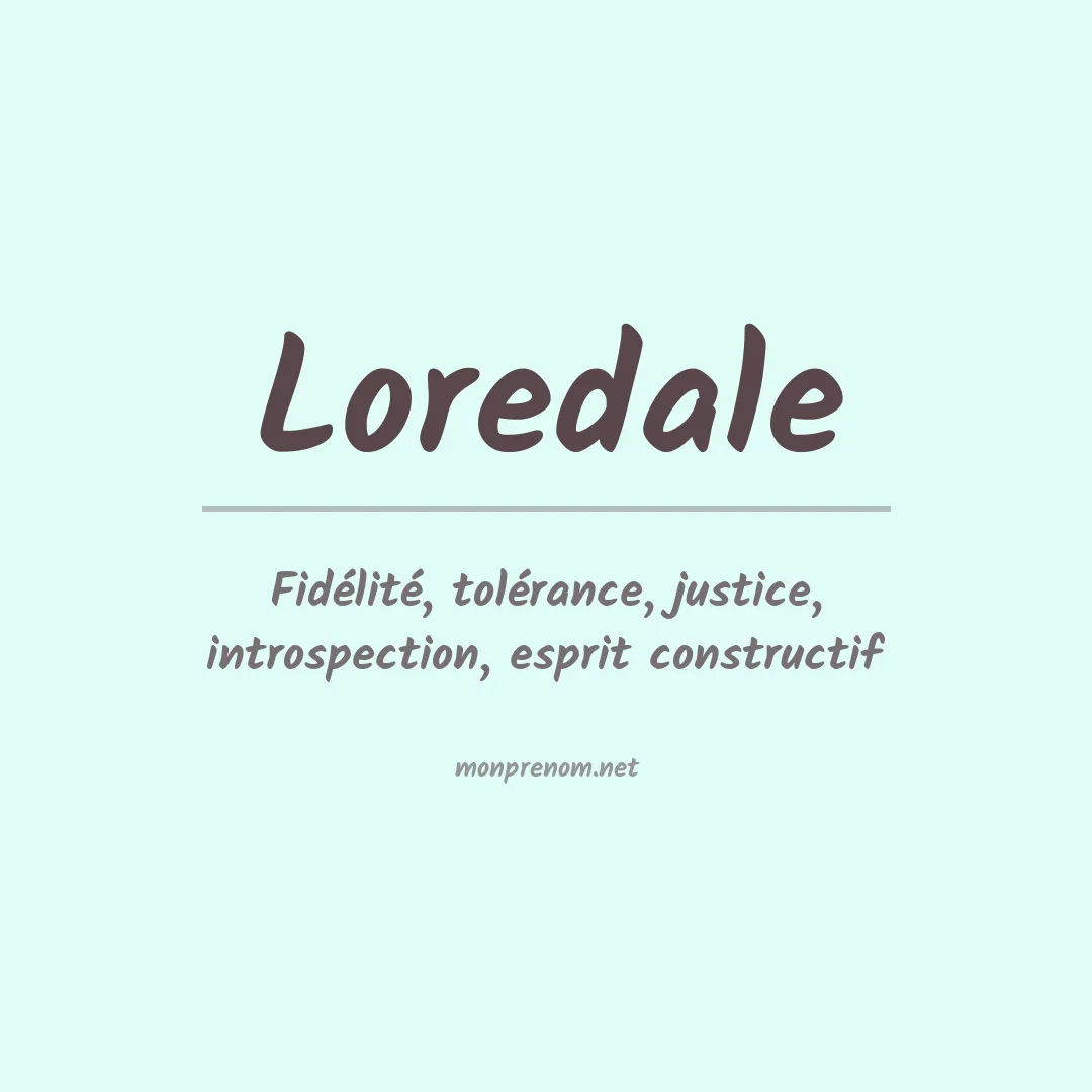 Signification du prénom Loredale
